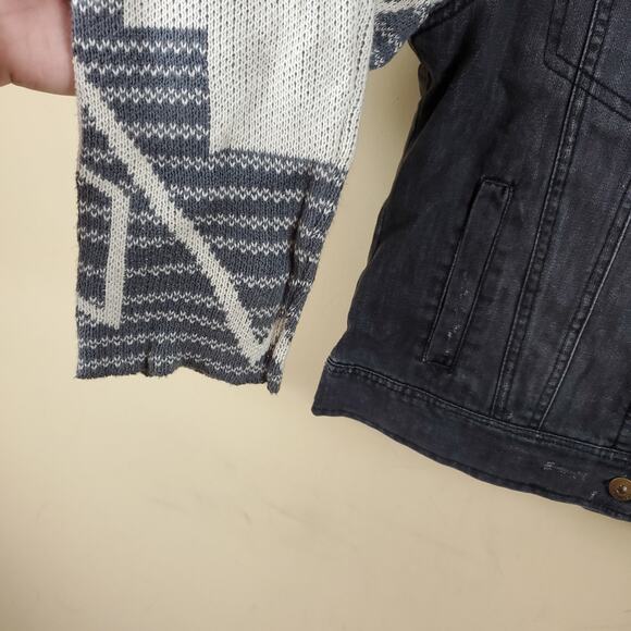 Billabong Nav This Jacket Denim Knit Size S - Picture 7 of 12